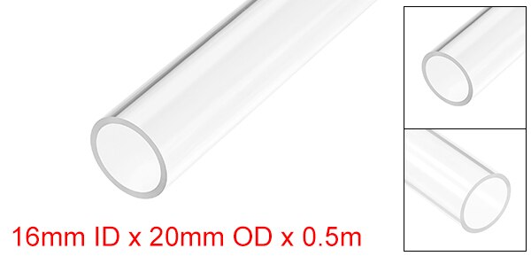 Uxcell starre Acryl rohre Rundrohr o.d 8mm-22mm 50cm langes Rohr transparent pmma Rohr Aquarium Zubehör Rohr verschraubungen: Orange