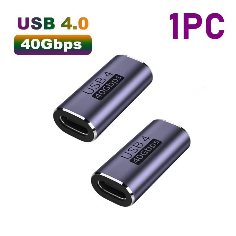 USB 4.0 Adapter USB C zu USB C Thunderbolt 3/4 40Gbps OTG Verlängerungskabel Adapter Typ C Stecker auf Buchse Konverter für PC Laptops: WHITE