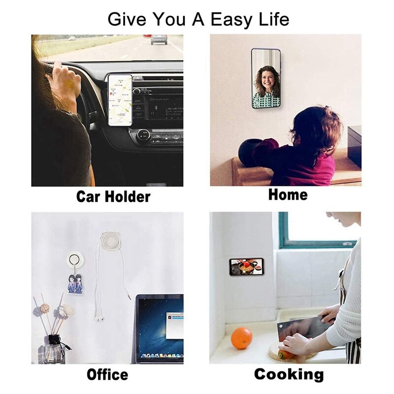 Nano Gel Pad,Nano Traceless Magic Stickers,Sticky Gel Pad Double-Sided Seamless Traceless Washable Reusable (9 Pack)