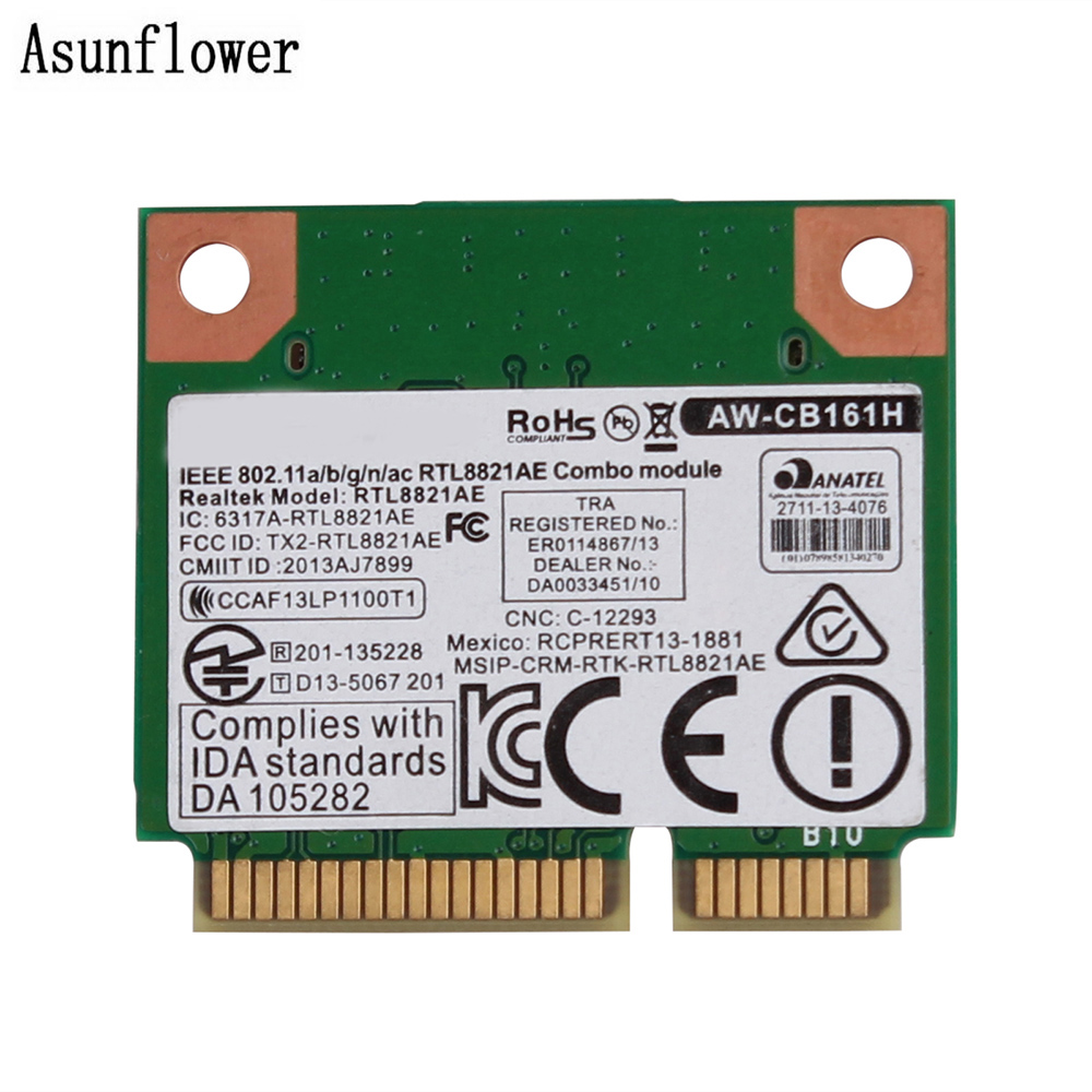 Pour Azurewave AW-CB161H 802.11a/b/g/n/ac WiFi + BT 4.0 RTL8821AE 2.4/5.0 GHz