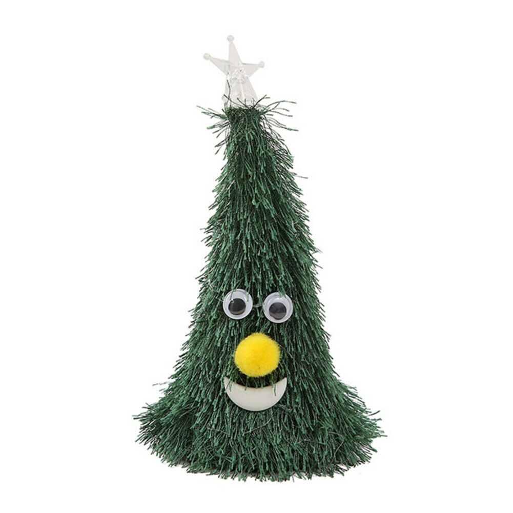 Nyeste jule flash træ xmas hat med stjerneklokker rystende hat musik leg børn jul: Grønt træ lys