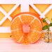 1Pcs 6 Kleuren Fruit U Vormige Kussen Bescherm De Nek Reizen Watermeloen Citroen Kiwi Oranje Kussens Kussen: orange