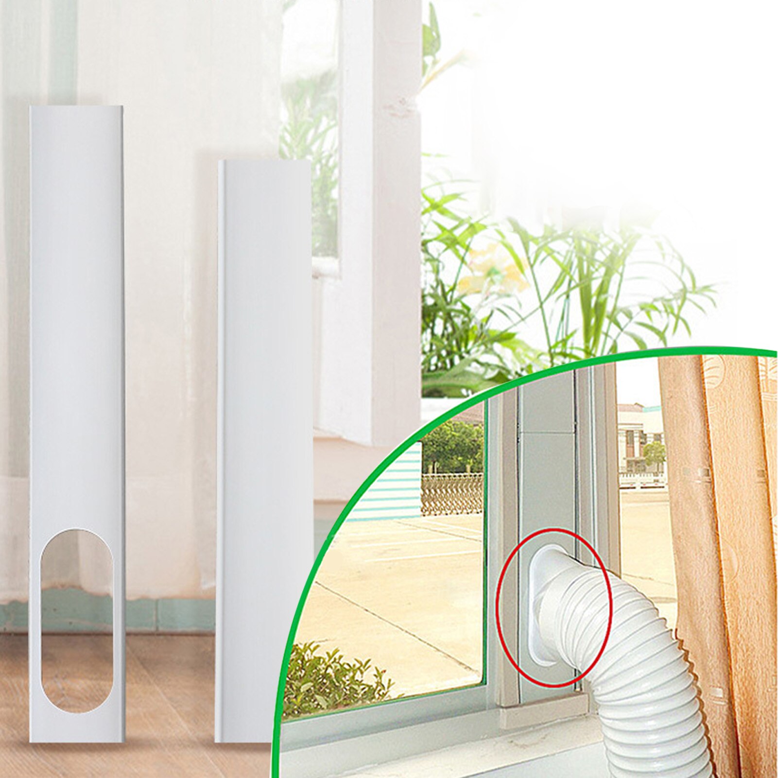 Adjustable Portable Air Conditioner Window Vent Kit With Coupler Adjustable Seal AC Vent Window Slide Kit Universal Kit expert