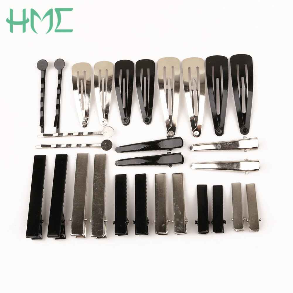 20pcs/bag Iron Hair Ornaments Duckbill Folder Waves Hairpins Base For Hair Clip Claw Findings Jewelry Making