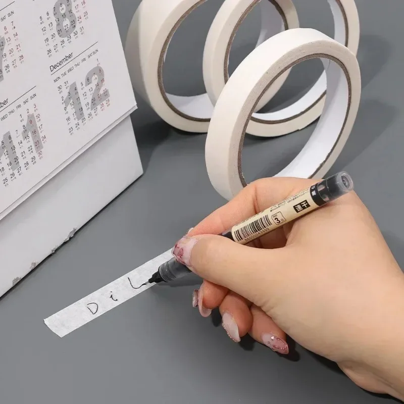 3/1 Rolls Masking Tape White Car Painting Spraying Single Side Adhesive Tape Paper DIY Oil Painting Sketch Paper Stationery