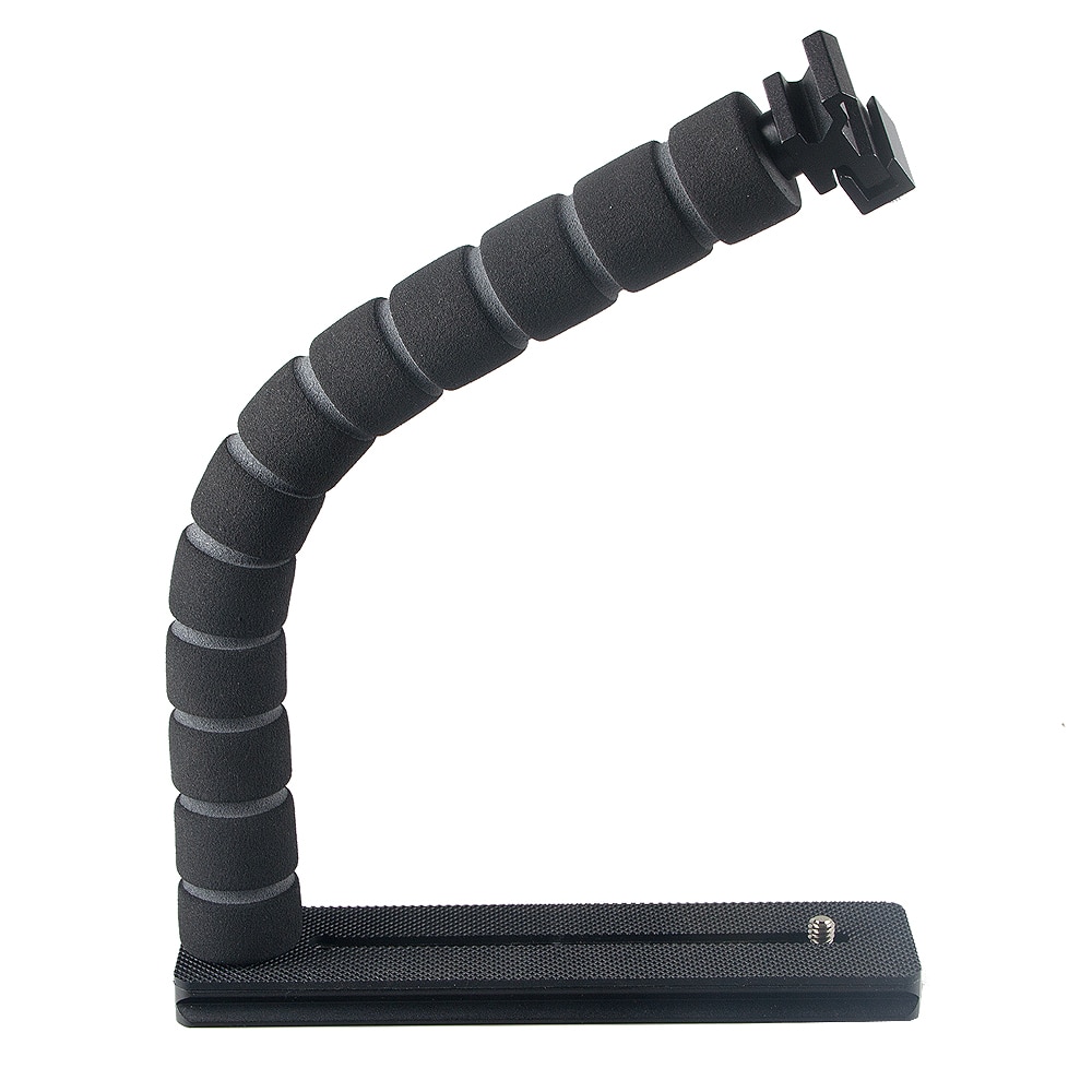 L-shaped Bracket Flexible Arm SLR Camera Shoe Flash Mount Adapter Camera Flash Led Light Bracket Grip Tripod Holder