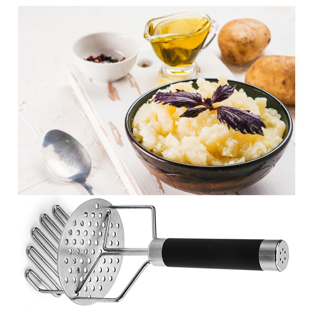 Stainless Steel Potato Masher Baby Food Vegetable Presser Ground Beef Mashing Tool Kitchen Cookware Bakery Chef
