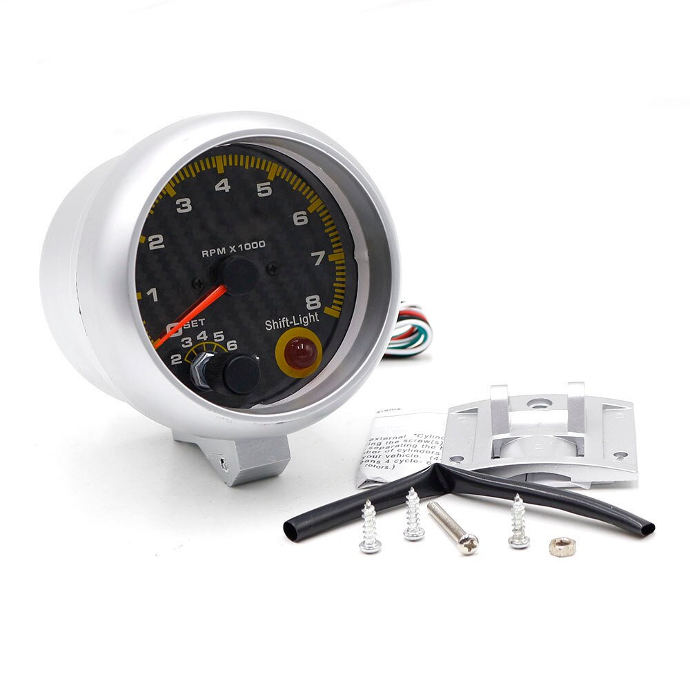 3 3/4 "Carbon Fibre Tachometer 0-8000 Tachometer Rpm gauge Auto meter