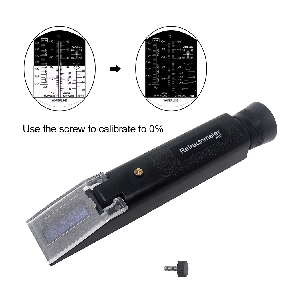 4 in 1 Refractometer Glycol Batterij Vloeistof Antivries Vriespunt Instrument Voertuig Ureum Oplossing Propyleenglycol Tester