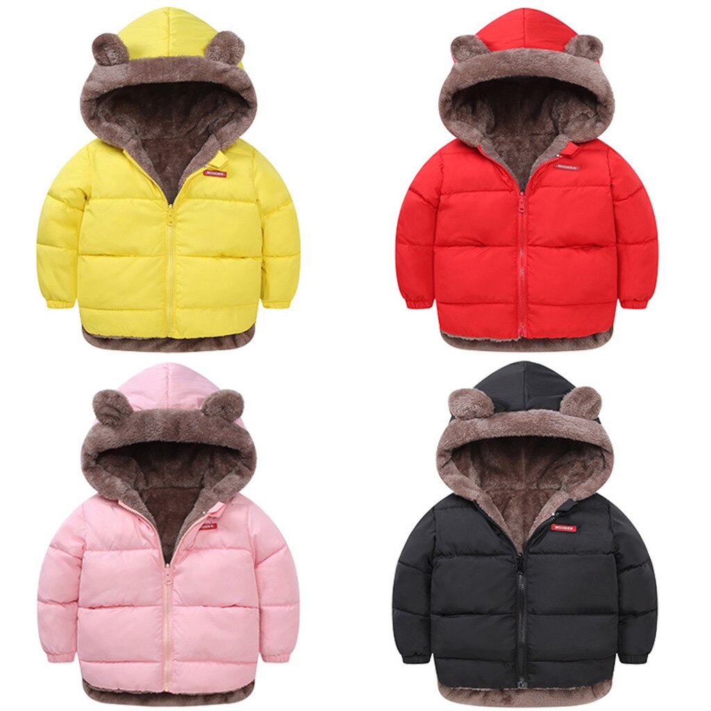 Winterjas Vrouwen Peuter Baby Meisjes Winter Winddicht Jas Beer Oren Capuchon Dikker Uitloper Jas