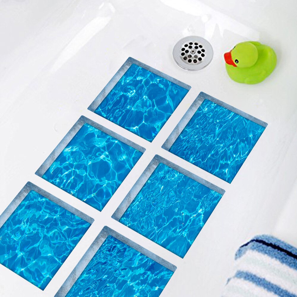 Funlife 3D Kids Bath Mat Anti-Slip Bathtub Sticker,Bathroom Decor Tubs Shower Mat Sticker,Self Adhesive Waterproof Bathtub Decal