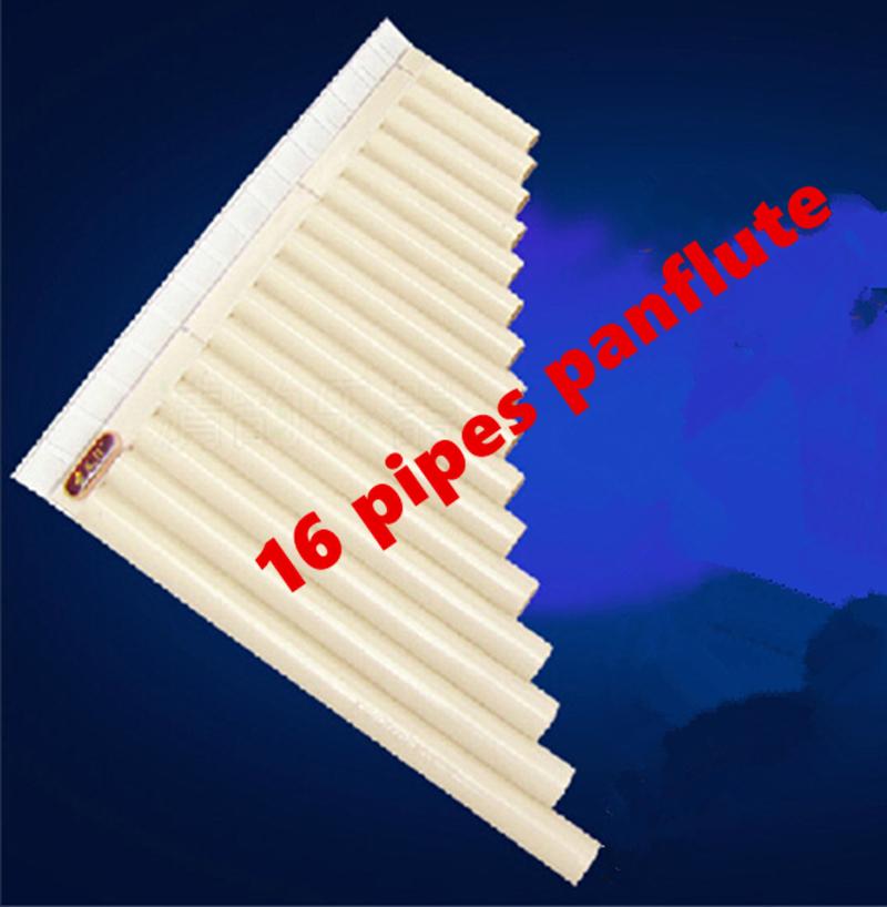 Pan Flute 16 Pipes ABS Wind Instrument Panpipe C Key Flauta Handmade Panflute Flauta Folk Musical Instruments 16 Pipes
