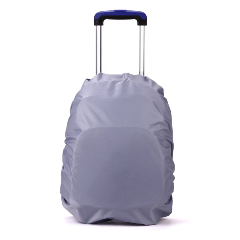 Enfants valise Trolley sacs d'école sac à dos housse anti-pluie bagages de protection étanche couvre cartable poussière étanche à la pluie: Silver