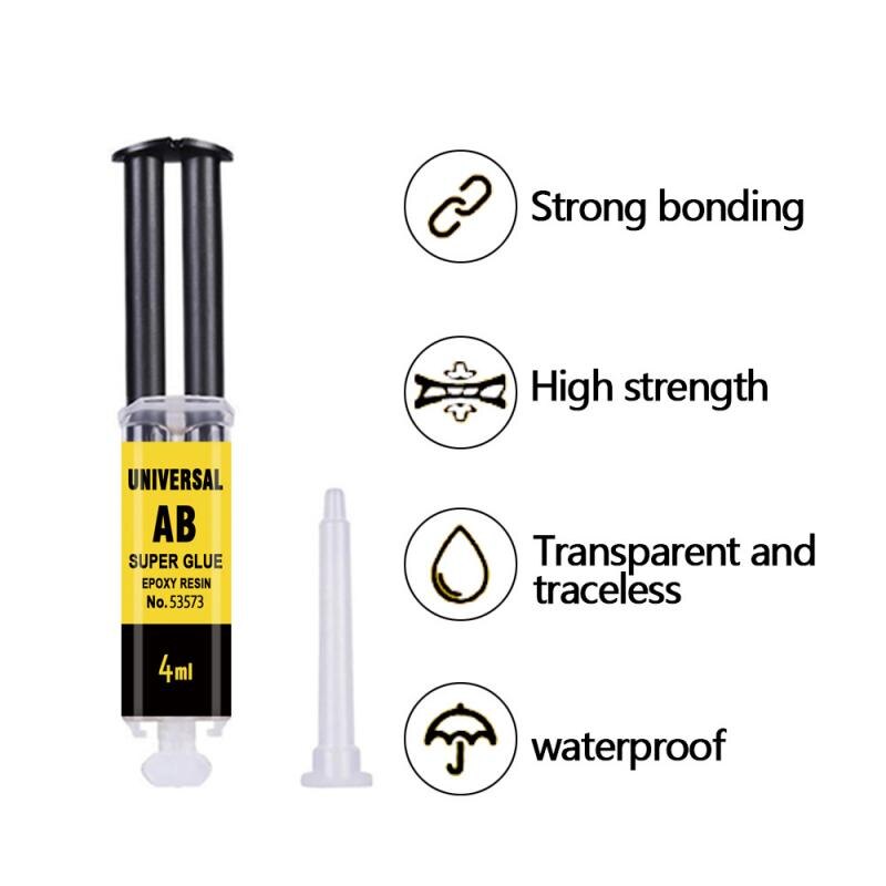 Practical 4/25ml P Epoxy Resin AB Glue Strong Adhesive Liquid Glue For Repair Metal Plastic Wood Glass Ceramics Quick-drying
