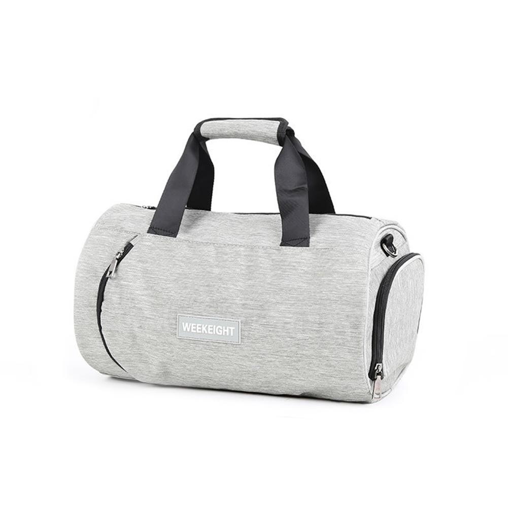 Treningsbag sportsvesker menn kvinner trening tas for sko dame fitness yoga reise bagasje skulder svart sac de sport: Lysegrå