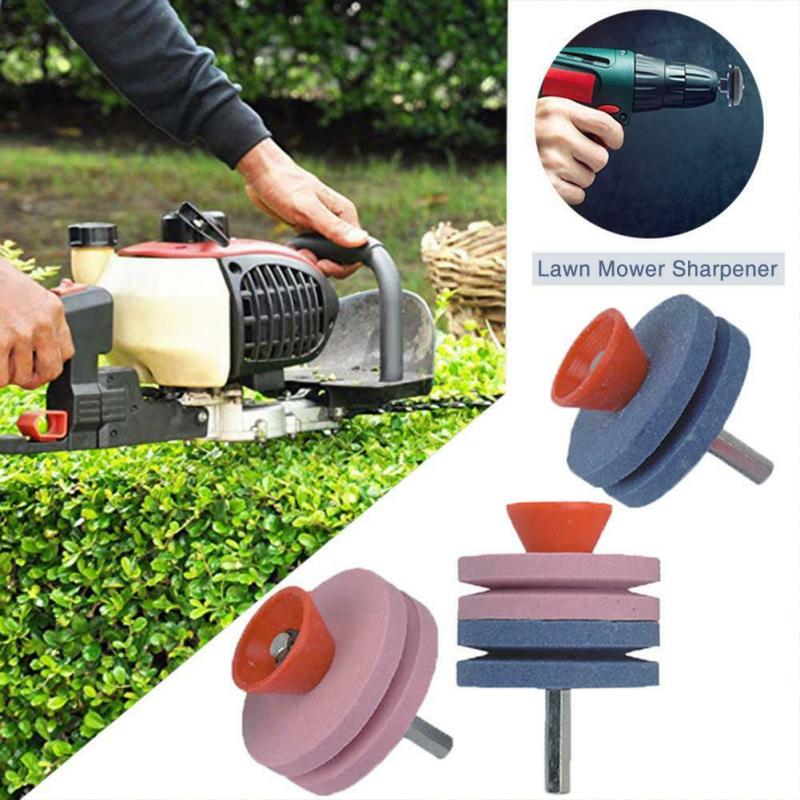 Mower Blade Knife Sharpener Lawn Mower Grinding Rotary Drill Cutter Durable Lawn Mower Sharpener Garden Lawn Mower Accessory