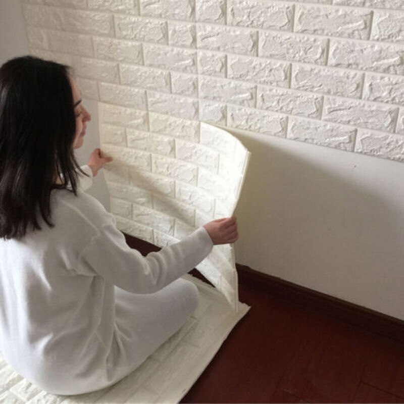 3D Wall Stickers Imitation Brick Bedroom Decor Waterproof Self-adhesive Wallpaper For Living Room Kitchen TV Backdrop Decor92915