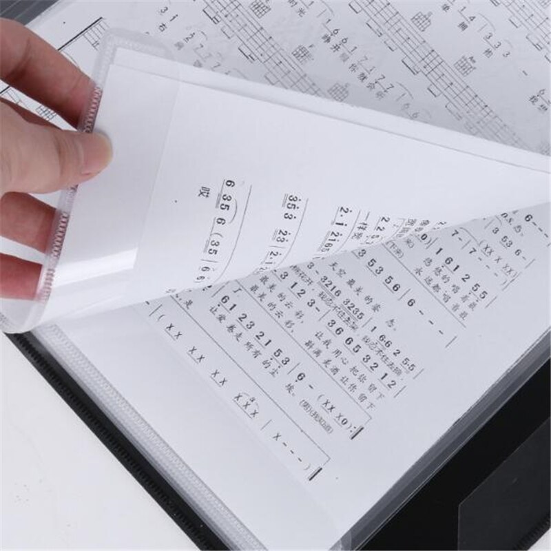 4 Pages Folding Music Score Coil Folder Practice Piano Paper A4 Sheet File Storage Book