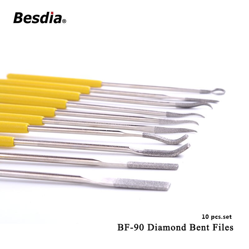 Taiwan Besdia Diamond Bent Files BF-60 5 pcs/set BF-90 10 pcs/set
