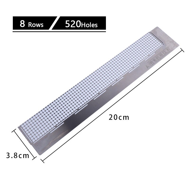 Diamant Schilderij Stalen Liniaal Kruissteek Hulpmiddel Mesh Heerser Nano Boren Kit Strass Borduurwerk Punt Boor Accessoires: 20CM