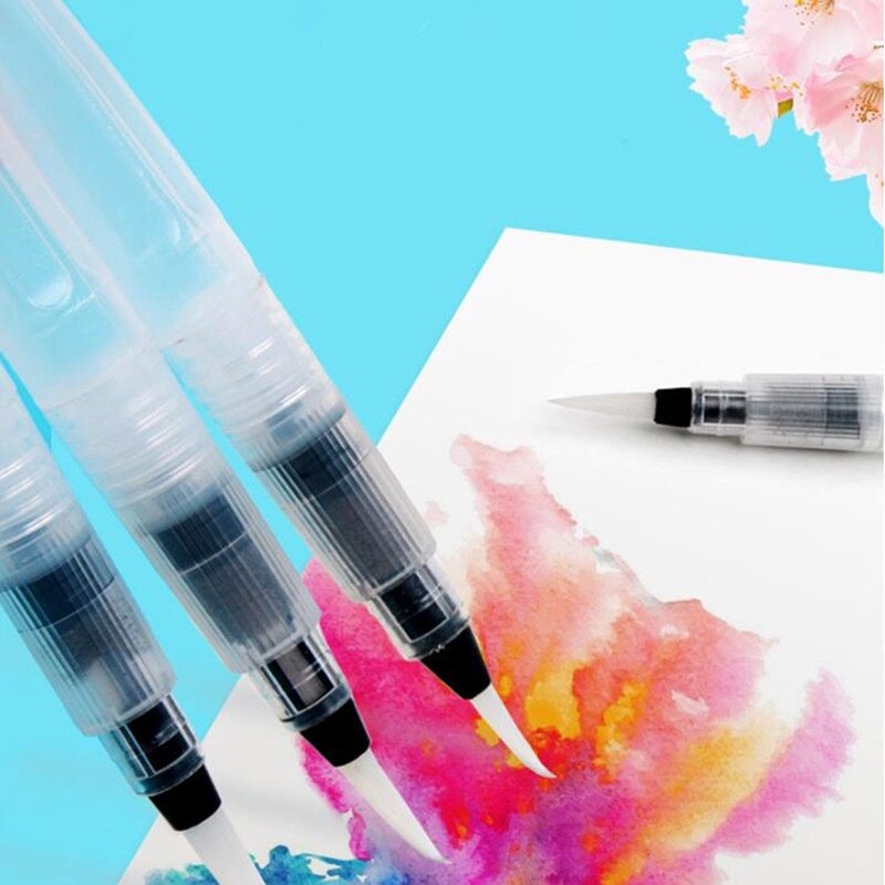 3 stuks /6 stuks hervulbare verfkwasten voor het schilderen zachte aquarelkwasten inktpen voor het schilderen tekenen kunstkwasten