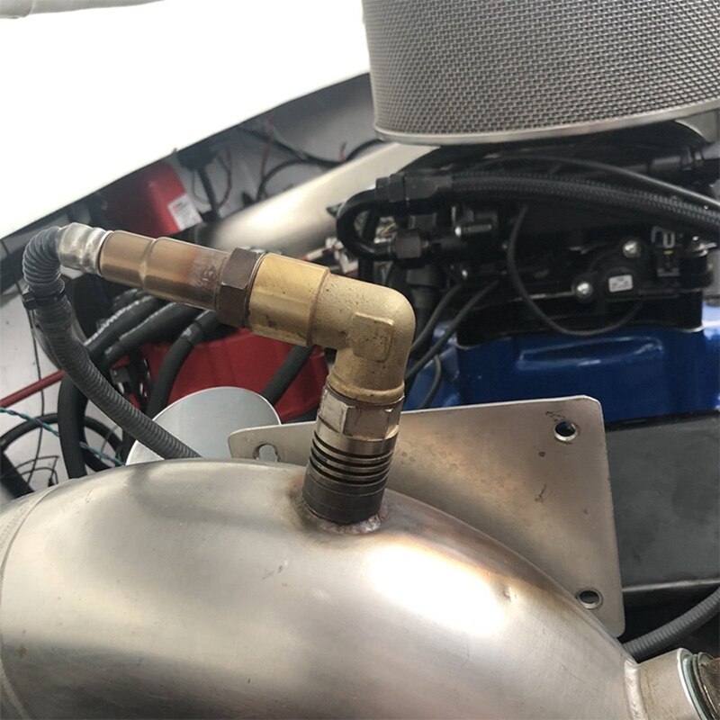 M18 X1.5 Car Oxygen Sensor Extender Spacer Exhaust 90 Degree Auto Truck O2 Oxygen Sensor Extender Spacer Car Accessories