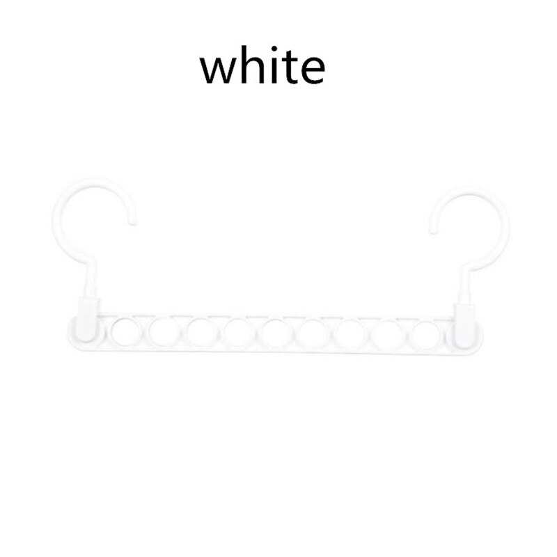 Cintres magiques multi-ports pour vêtements, Support de séchage, en plastique, multifonctions, pour cravates, écharpes, ceinture: white