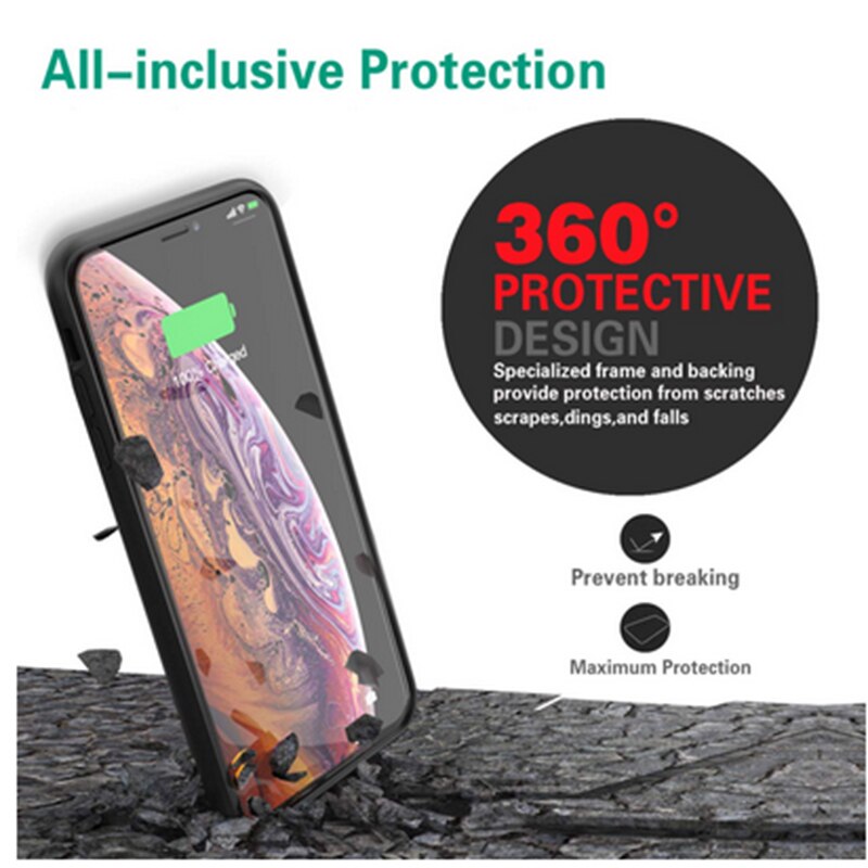 Batterijhoesje, zachte 4000 mah powerbank, batterijhoesje voor iphone x xs, oplaadbatterij, powerbankhoesje voor iphone xr xs max