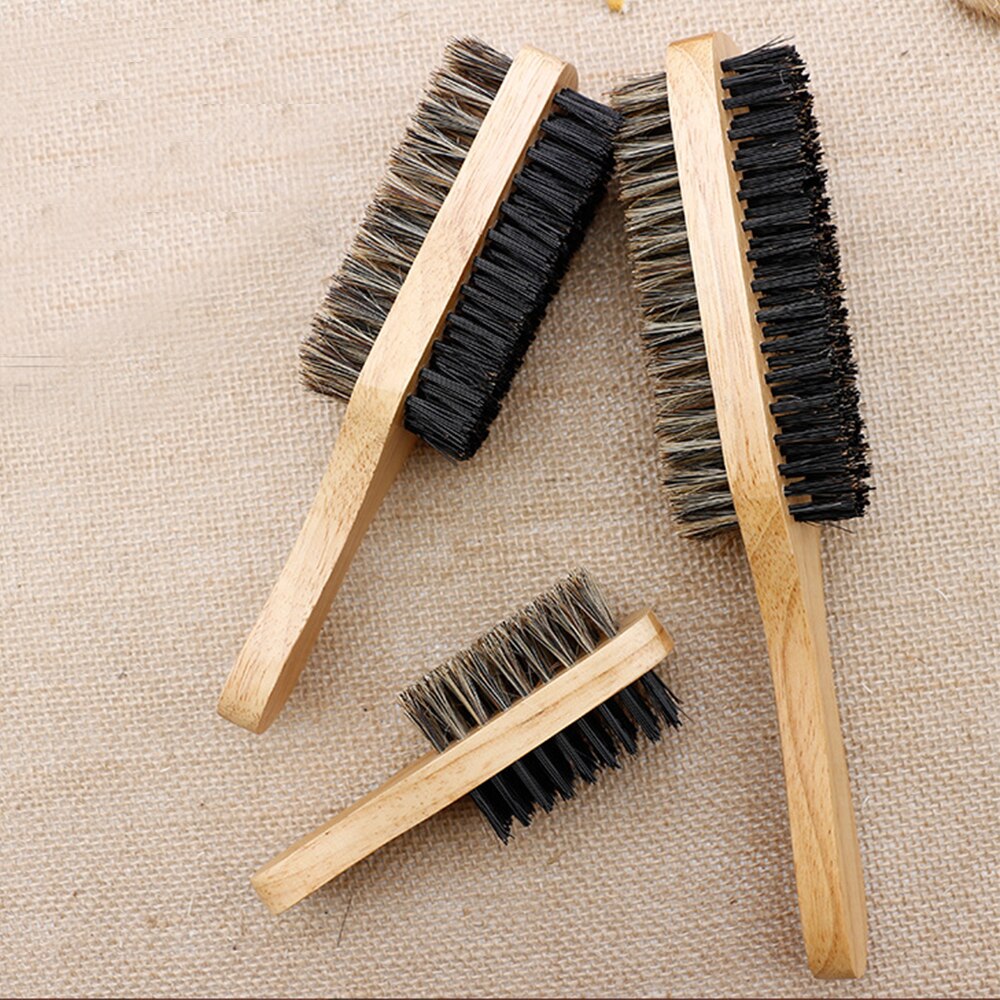 Mannen Haar Borstel Natuurlijke Houten Golf Kam Malestyling Baard Haarborstel Korte Lange Dikke Krullend Golvend Haar Varkenshaar Kam