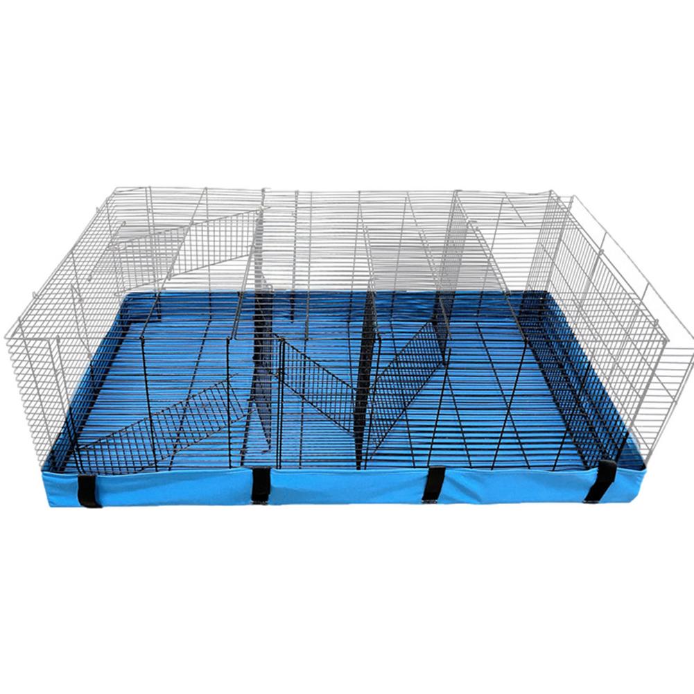 Kooi Buiten Liner Wasbare Bottom Cover Mat Voor Cavia Kooi Eten Anti-Vuil Pad Waterdicht Pet Afneembare Stof cover: Blue