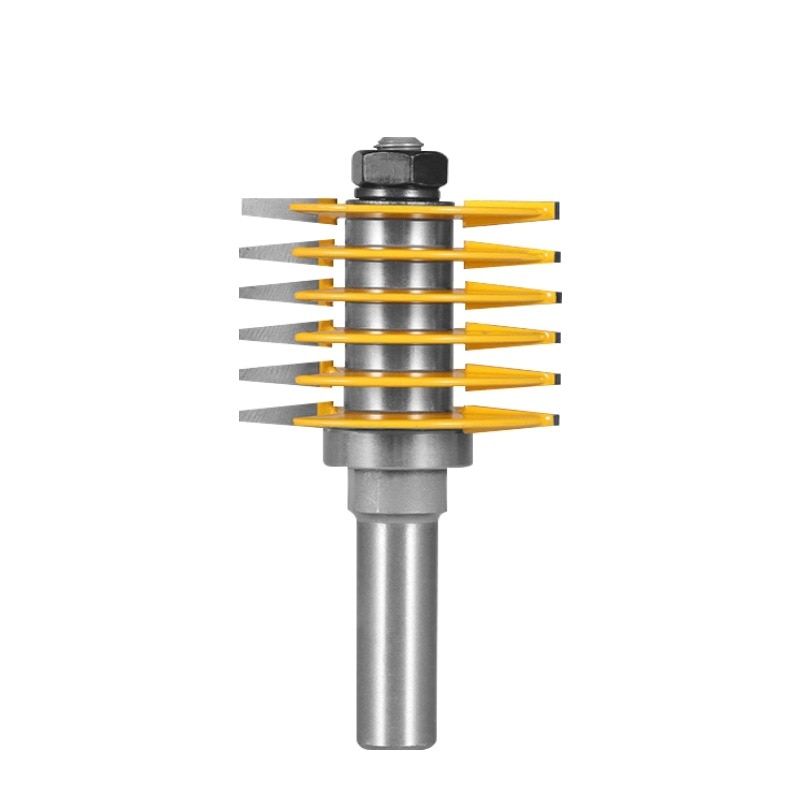 1pc 8mm 12mm 12.7mm shank Brand 2 Teeth Adjustable Finger Joint Router Bit Tenon Cutter Industrial Grade for Wood Tool