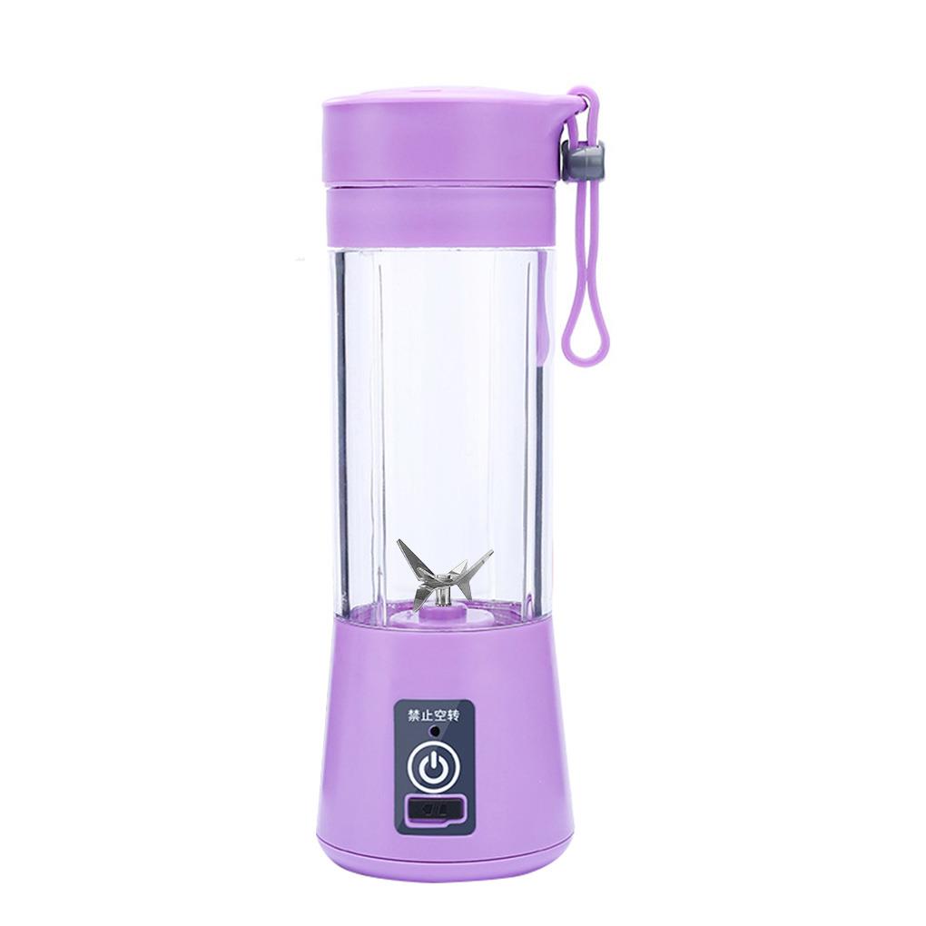 Portable Electric Juicer Machine 380ml Multifunction USB Fruit Juice Mixer Blender, Pink: 3