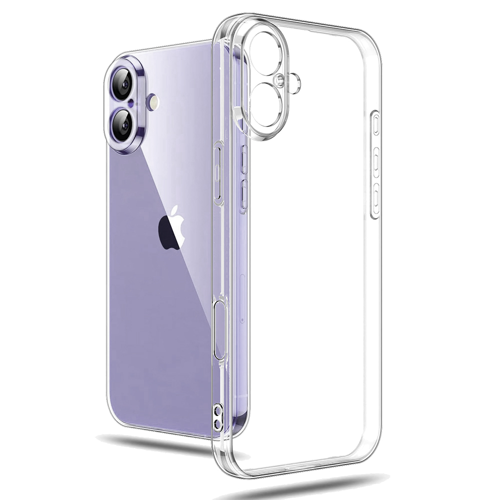 Full Camera Protection Silicone Soft Case For iPhone 16E 16 15 14 13 12 11 Pro Max Ultra Thin Clear Cover Transparent TPU Shell
