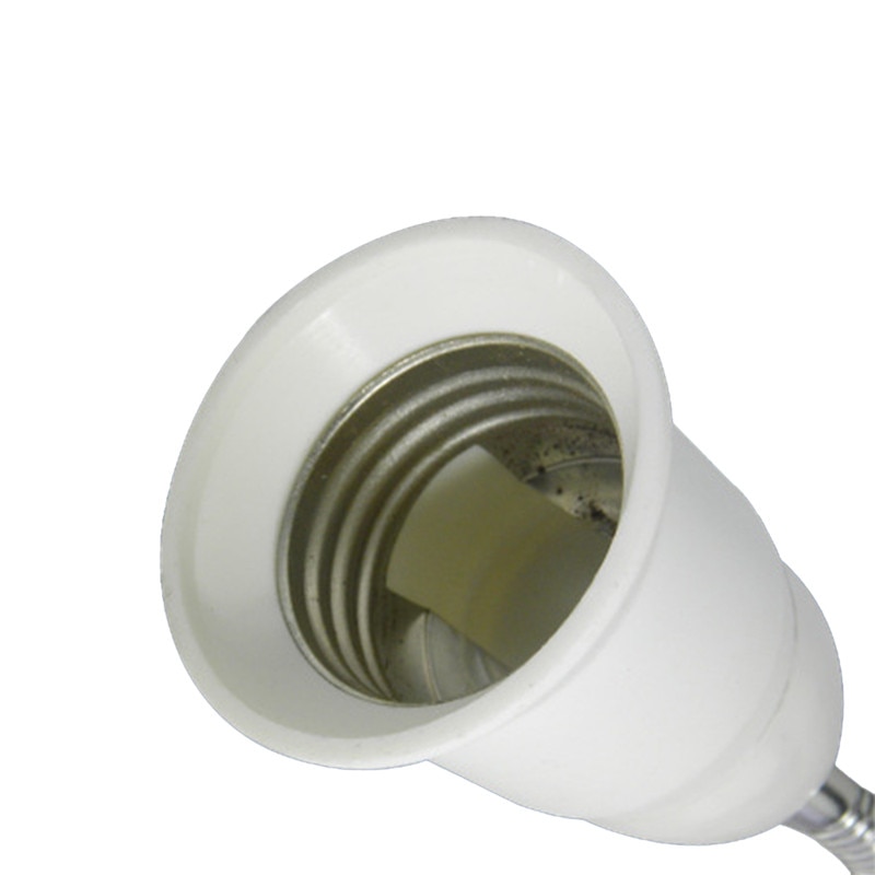 20cm EU Plug E27 Flexible Light Lamp Bulb Adapter Socket Extend Extension Converter Wall Base Bulb Holder Screw Book Lamp Socket