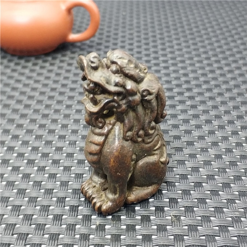 Collectie Chinese Bronzen Sculptuur Leeuw Bronzen Leeuw Gunstige Dier Standbeeld Rijkdom Ornament Ramp Avoidance
