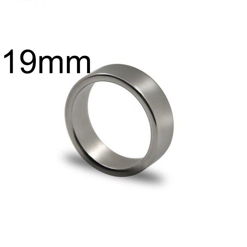 Zilver Sterke Magnetische Ring Pk Ring(18/19/20Mm Beschikbaar) goocheltrucs Close Up Stage Magia Ring Magie Illusie Gimmick Props: silver ring 19mm