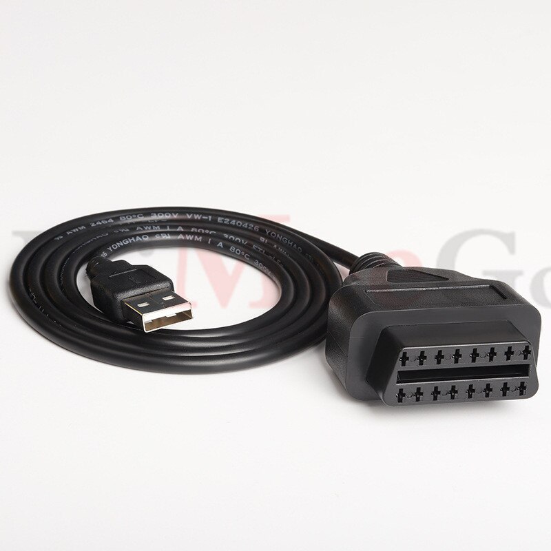 Car 16Pin OBD2 To USB Port Charger Adapter Cable Connector Diagnostic Tool Automobiles Cables Adapters &amp; Sockets