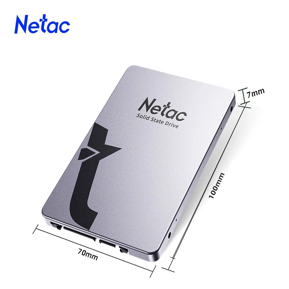 Netac SSD 2.5 SATA 1TB 512GB 2TB disco rigido SSD HDD in metallo 128GB 256GB SATA3 unità a stato solido interne per PC Desktop portatile