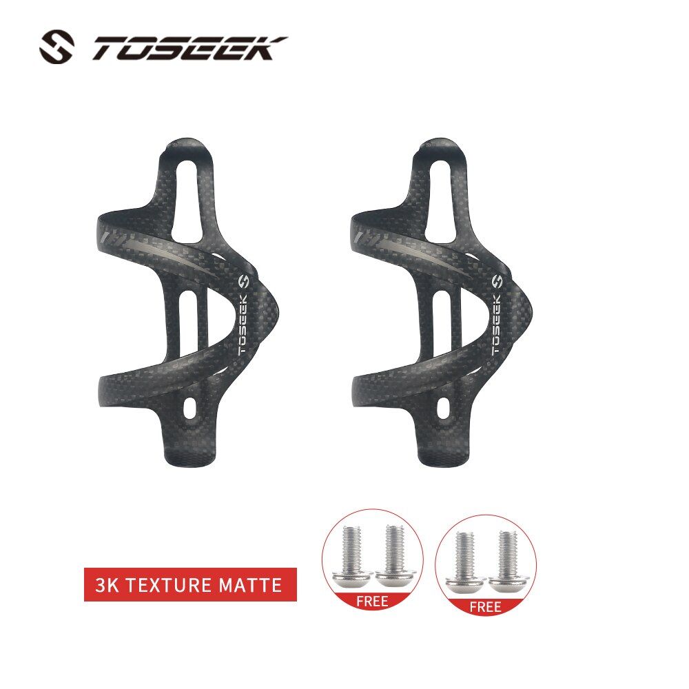 Road Bicycle Bottle Holder Carbon Bottle Cage 3K full Carbon Fiber MTB Mountain Bike Water Bottle Cages Super Light: 2PCS MATTE