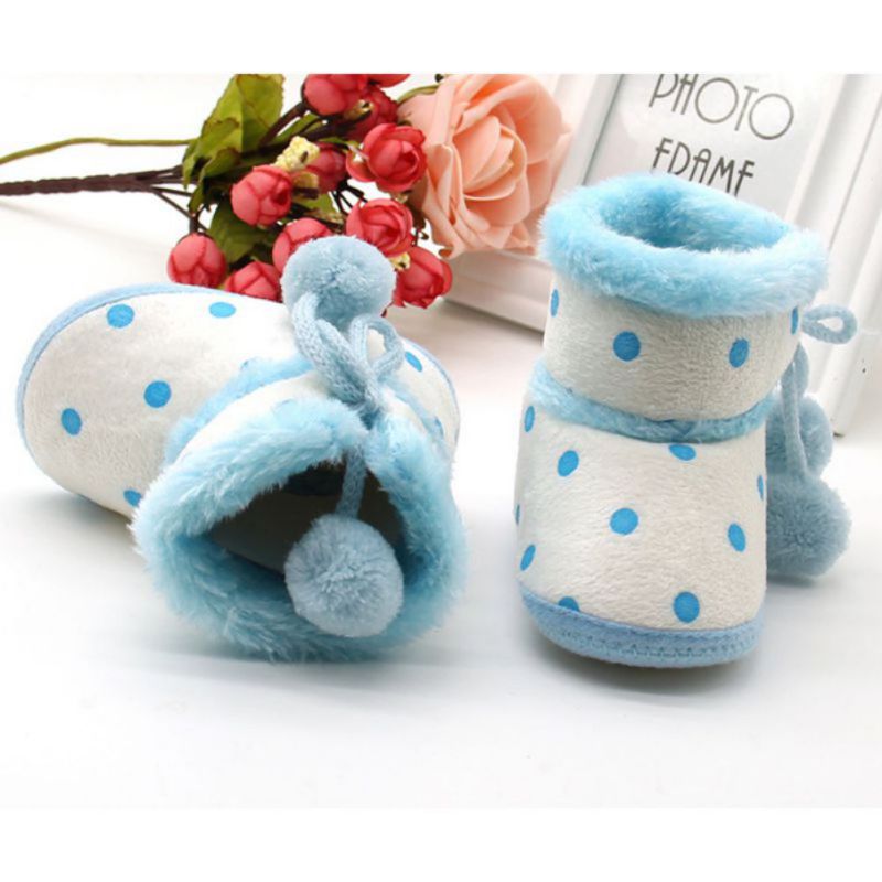 LXA-Newborn Baby Boys Girls Winter Boots Soft Bottom Baby Girls Moccasin Warm Boots Non-slip Booties