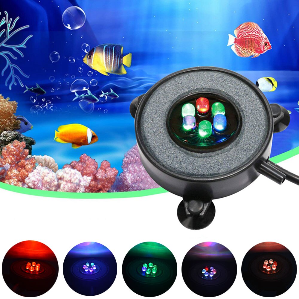 Zeven Kleur Aquarium Licht Led Duiken Bubble Light Aquarium Verlichting Aquatic Plant Licht Onderwater Verlichting