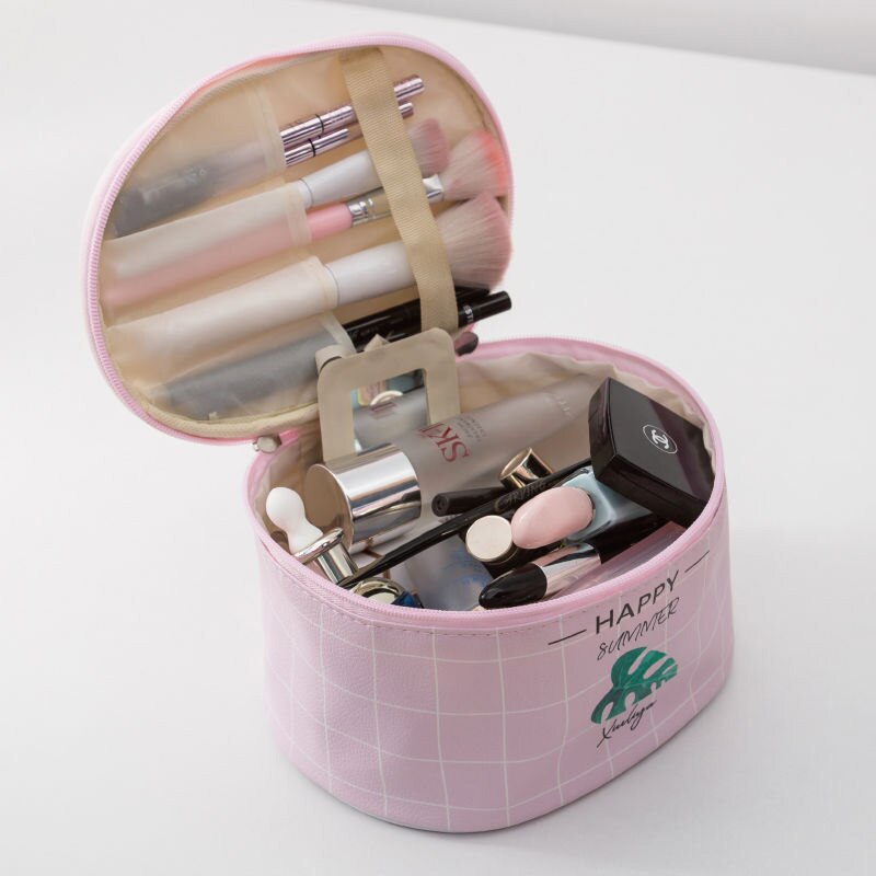 Bolsa de almacenamiento de cosméticos portátil de gran capacidad impermeable de con múltiples patrones, almacenamiento de viaje simple multifuncional