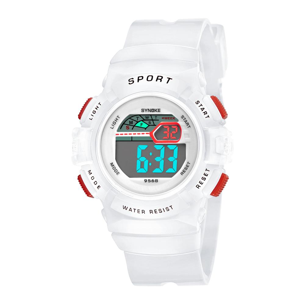 Synoke Student Kinderen Horloges Wit Kleurrijke Jongens Horloge Meisjes Kids Horloges Silica Klok Relogio Feminino 9568