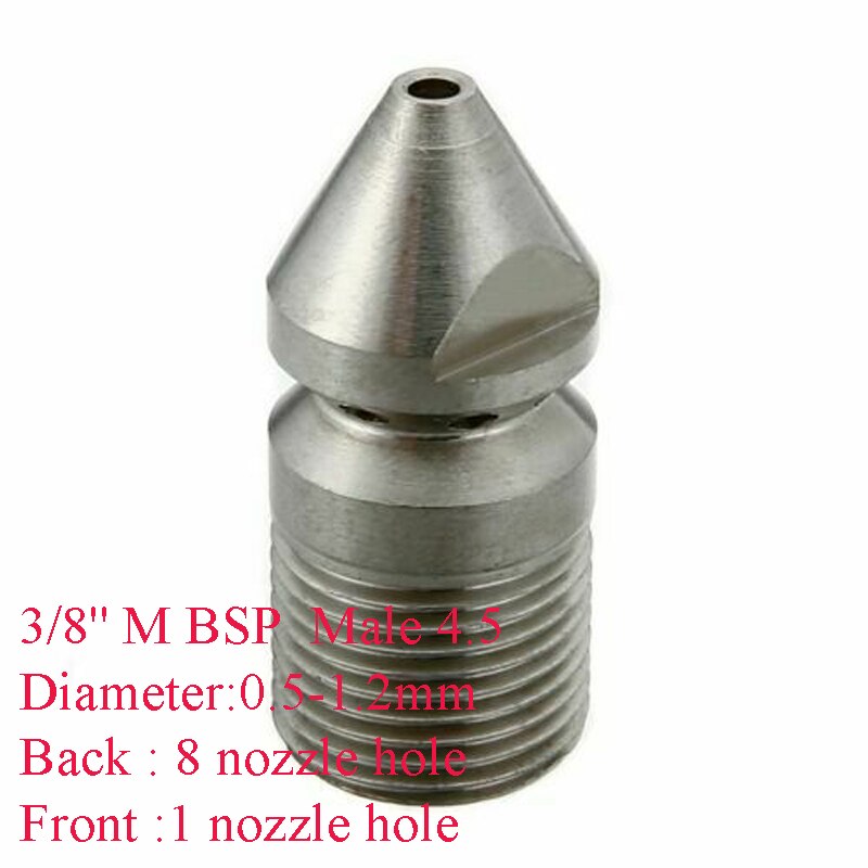 1/4&#39;&#39; 3/8 &#39;&#39; Cleaning Nozzle Pressure Washer Drain Sewer Cleaning Pipe Jetter Spray Nozzle 4 Jet Garden Accessories Tools: 3