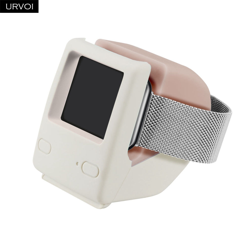 Urvoi holder til apple ur serie 4 3 2 1 stand watchos 5 natbord reparation keeper pc hjem opladnings dock til macintosh: Lyserødt sand