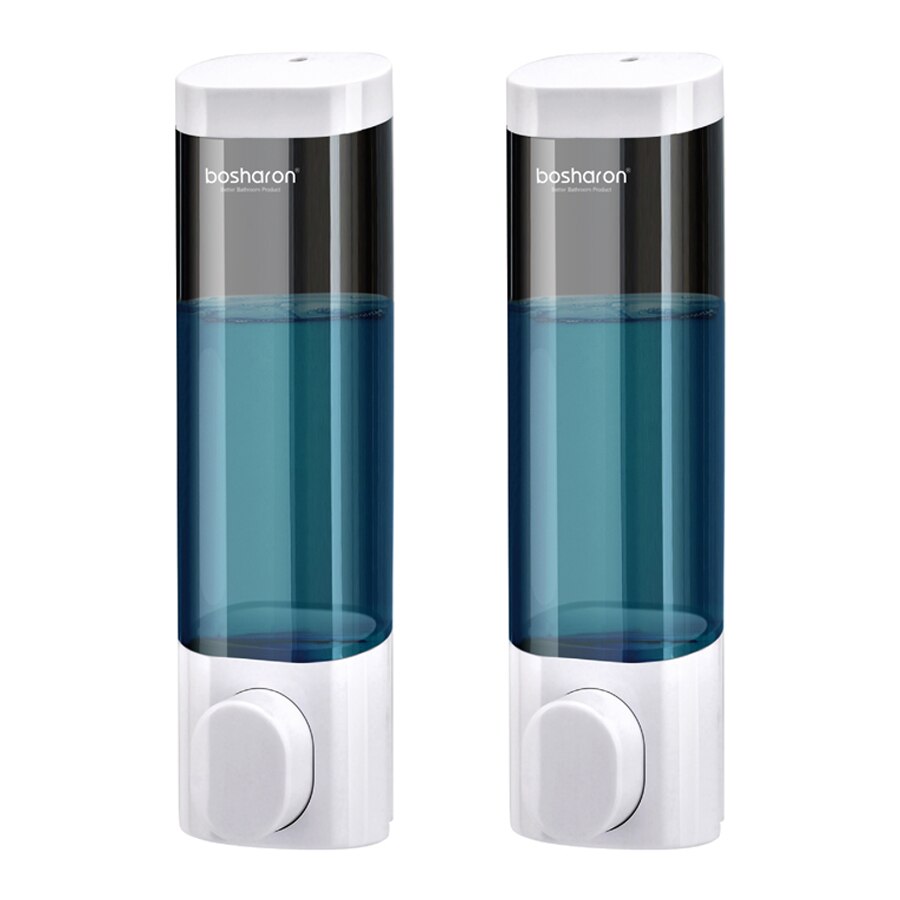 Kitchen Soap Dispenser 300ml Dish Soap Container Bathroom Accessories Wall Mounted Shower Shampoo Dispensers 4 Colors Available: 2 pieces White