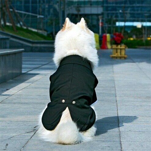 Großen Hund Kleidung Großen Hund Hochzeit Anzug Rauchen Kleidungsstück Kleidung Für Bulldoggen Hund Formale Partei-anzug Mantel Jacke Kostüm Bekleidung