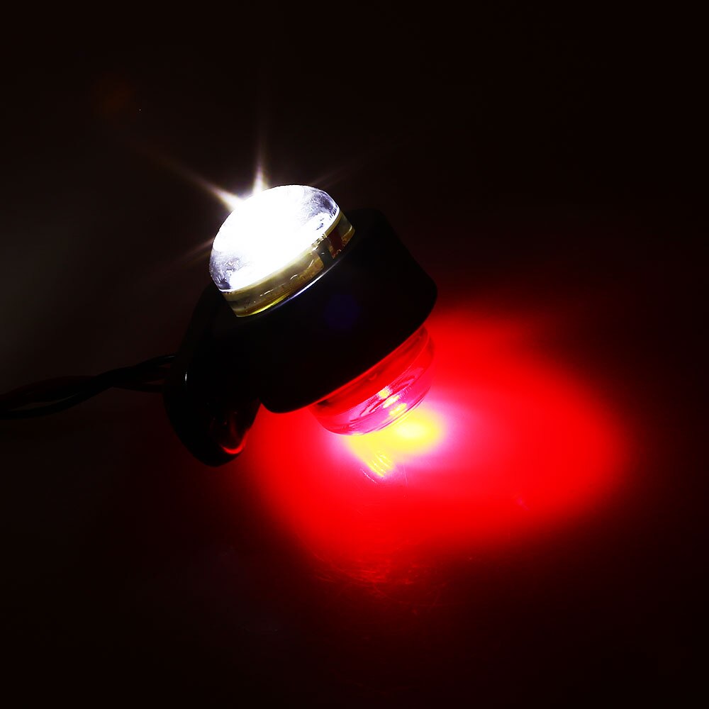 2 st 12v-24v röda vita positionsljus led sidomarkeringsljus för lastbil släp bil lastbil traktor röjningslampa parkeringsljus