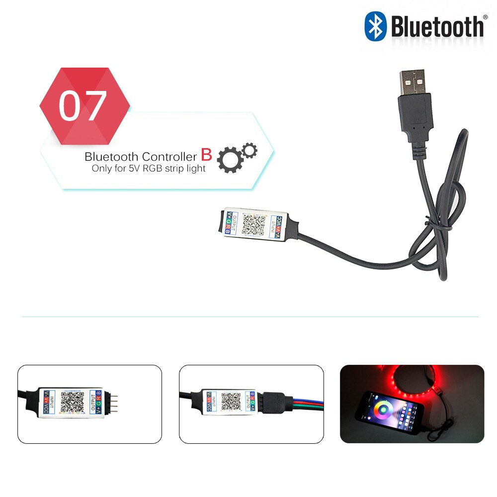 USB RGB LED Controller 5V Led Streifen Licht Fernbedienung 4pin Buchse für Ledstrip RGB Dimmer DC 5V JQ