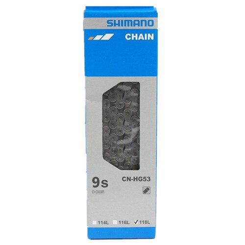 Shimano alivio  hg53 9 nopeus ketjut superkapea hg polkupyörän ketju 9- nopeus 9s 112 lenkkiä 112l: Hg53 laatikon kanssa